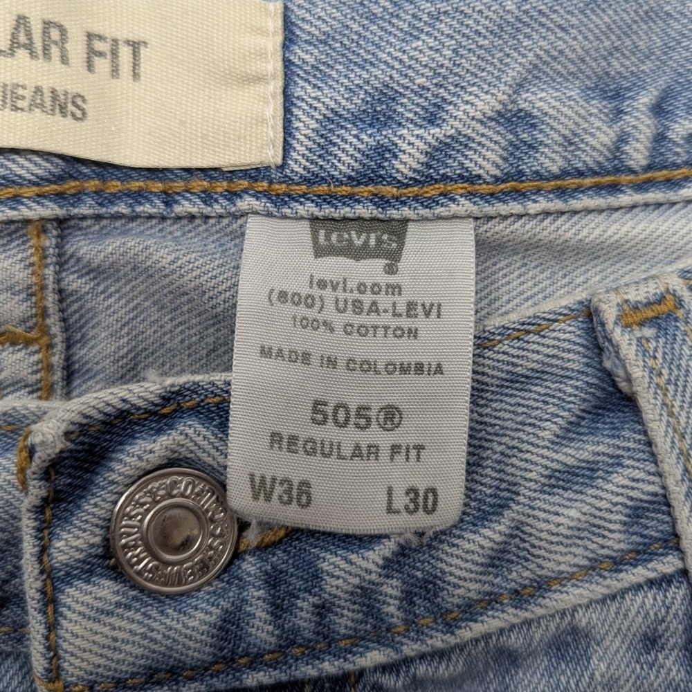 Levi Strauss Signature Regular Fit Jeans Mens 34x29 Light Wash Blue Denim W0866 - Picture 8 of 12